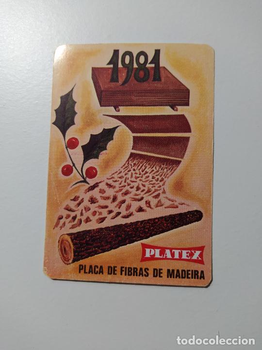 Colecionismo Calend&aacute;rios: CALENDARIO DE BOLSILLO PLATEX. PLACA DE FIBRAS DE MADEIRA. PORTUGAL 1981. TDKP16