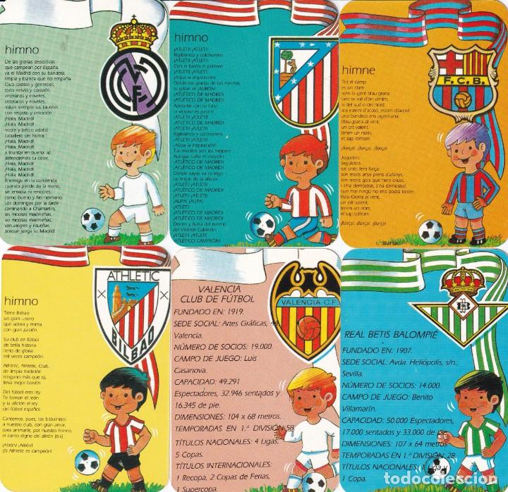 Collectionnisme Calendriers: SEIS CALENDARIOS DE CASA &Eacute;CIJA DE HIMNOS DE CLUB DE F&Uacute;TBOL DEL A&Ntilde;O 1999 SIN PUBLICIDAD
