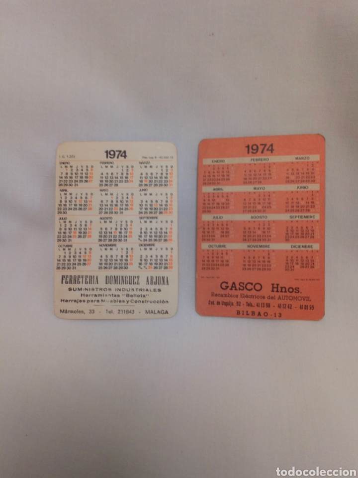 Coleccionismo calendarios: Dos calendarios er&oacute;ticos 1974 - Foto 3