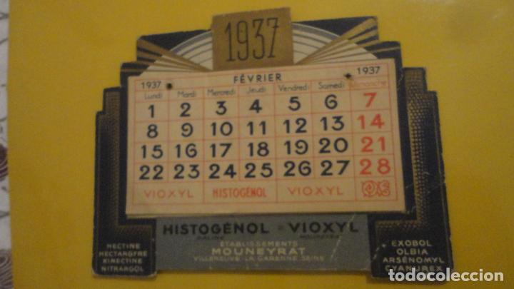 Coleccionismo Calendarios: ANTIGUO CALENDARIO.HISTOGENOL-VIOXYL.MOUNEYRAT.VILLENEUVE-LA-GARENNE.SEINE.FRANCIA 1937 ART-DECO
