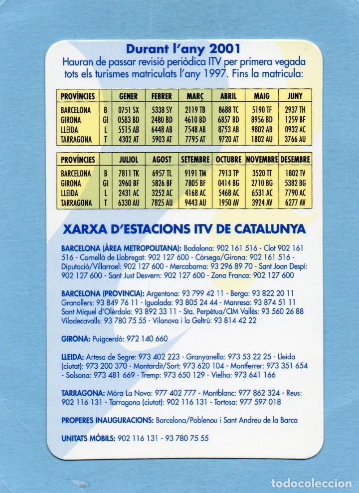 Coleccionismo calendarios: Calendario de publicidad 2001 ITV - BARCELONA
