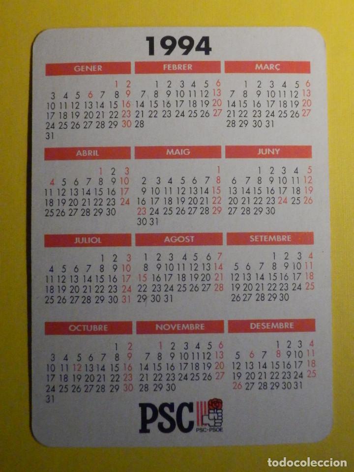 Coleccionismo calendarios: Calendario de Bolsillo - PSC-PSOE - 1994 - Foto 2