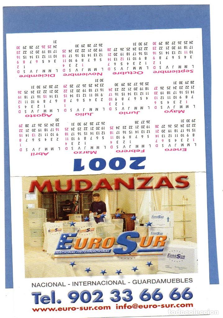 Coleccionismo calendarios: Calendario de Publicidad 2001 - MUDANZAS EUROSUR (DIPTICO)