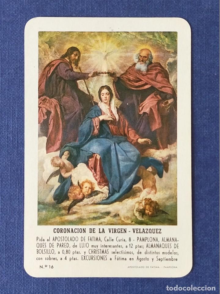 Coleccionismo calendarios: CALENDARIO DE BOLSILLO FOURNIER A&Ntilde;O 1967 - CORONACI&Oacute;N DE LA VIRGEN, VELAZQUEZ.