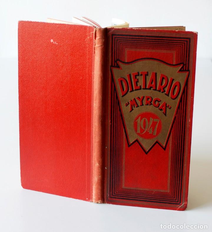 Coleccionismo Calendarios: Dietario Myrga a&ntilde;o 1947. Tapa dura. Estado normal, con claras se&ntilde;ales de uso y del paso del tiempo.