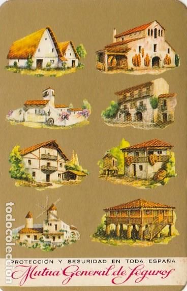 Collezionismo Calendari: CALENDARIO BOLSILLO - A&Ntilde;O 1970 - mutua general de seguros - espa&ntilde;a - casas tipicas