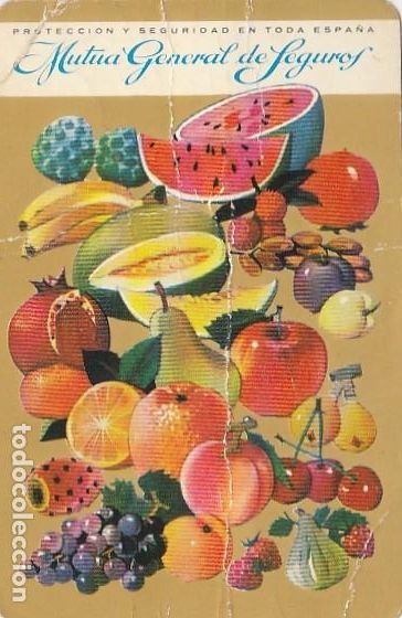 Collezionismo Calendari: CALENDARIO BOLSILLO - A&Ntilde;O 1968 - mutua general de seguros - espa&ntilde;a - frutas