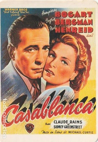 Collezionismo Calendari: CALENDARIO - A&Ntilde;O 2002 - cartel pelicula casablanca - cine - / reverso sin publicidad