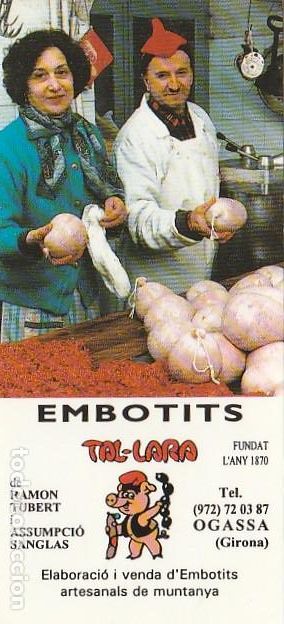 Collezionismo Calendari: CALENDARIO bolsillo - A&Ntilde;O 1996 - can tal-lara - restaurant - embotits - ogassa - girona