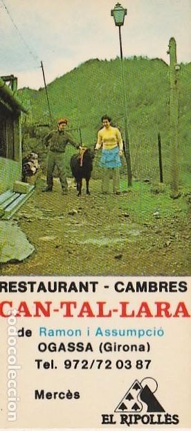 Collezionismo Calendari: CALENDARIO bolsillo - A&Ntilde;O 1991 - can tal-lara - restaurant - cambres - embotits - ogassa - girona