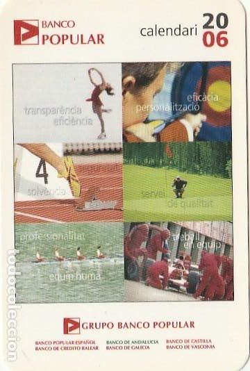 Coleccionismo Calendarios: CALENDARIO bolsillo - A&Ntilde;O 2006 - BANCO POPULAR