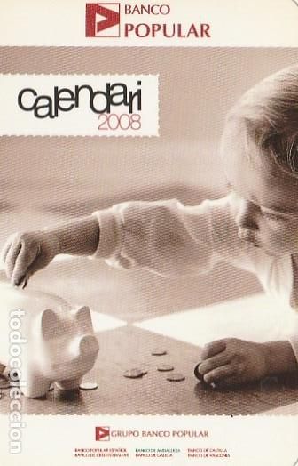 Coleccionismo Calendarios: CALENDARIO bolsillo - A&Ntilde;O 2008 - BANCO POPULAR