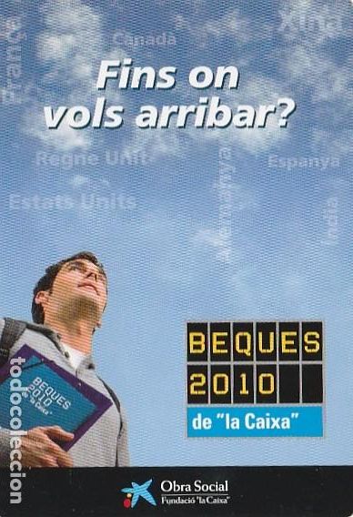 Coleccionismo Calendarios: CALENDARIO bolsillo - A&Ntilde;O 2010 - LA CAIXA - BEQUES / becas - OBRA SOCIAL -