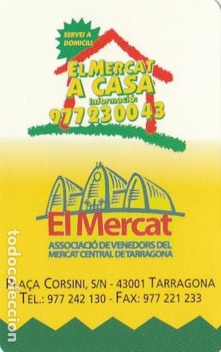 Collezionismo Calendari: CALENDARIO BOLSILLO - a&ntilde;o 2008 - EL MERCAT - ASSOCIACIO VENEDORS MERCAT CENTRAL - TARRAGONA