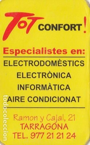 Collezionismo Calendari: CALENDARIO bolsillo - A&Ntilde;O 2008 - TOT CONFORT - ELECTRODOMESTICOS - TARRAGONA - PUBLICITARIO