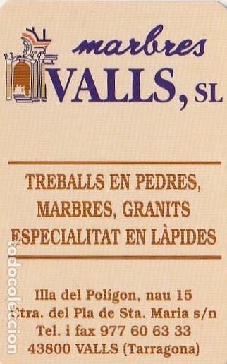 Collezionismo Calendari: CALENDARIO bolsillo - A&Ntilde;O 2001 - MARBRES VALLS S L - TRABALLS EN PEDRA - VALLS - TARRAGONA