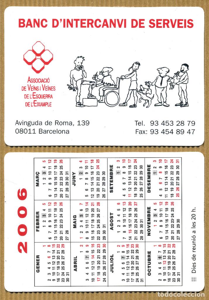 Coleccionismo Calendarios: CALENDARIO BOLSILLO BANC D'INTERCANVI DE SERVEIS 2006