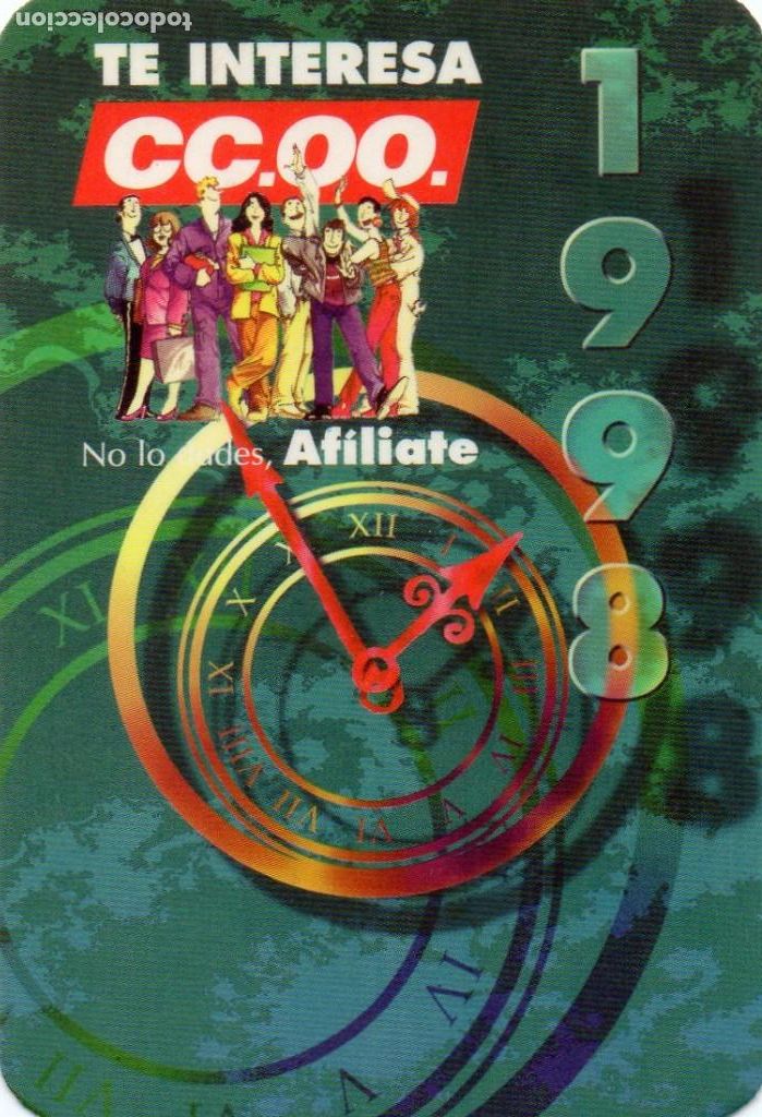 Collectionnisme Calendriers: Calendario de Publicidad 1998 - CC.OO
