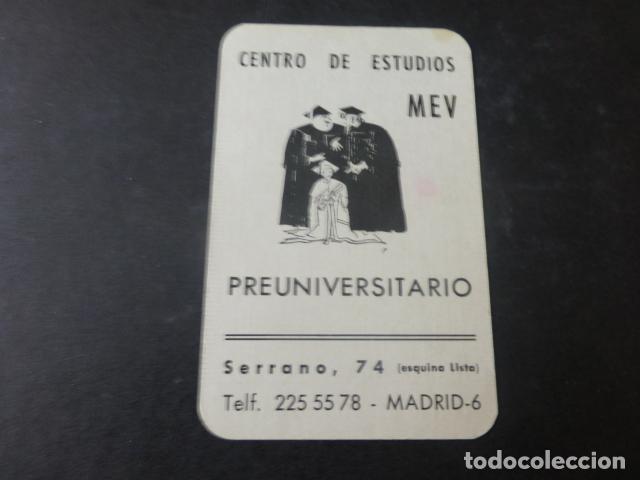 Coleccionismo calendarios: CALENDARIO DE BOLSILLO CENTRO DE ESTUDIOS MEV MADRID 1972 - Foto 1
