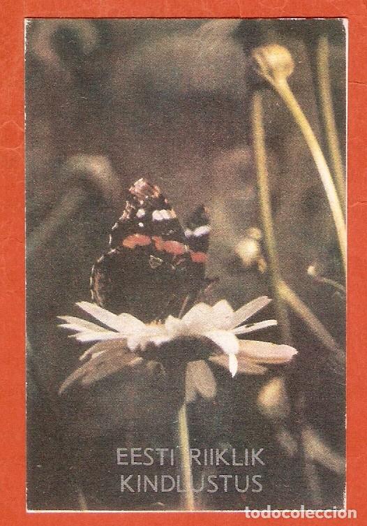 Coleccionismo calendarios: CALENDARIO DE BOLSILLO DE RUSIA A&Ntilde;O 1986 MARIPOSA - VER FOTO REVERSO