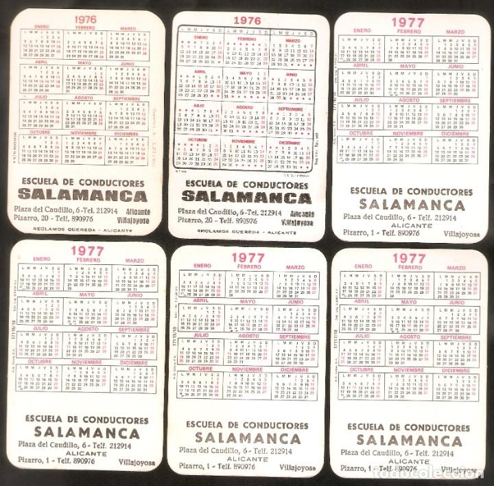 6 Calendarios De Bolsillo Años 1976 Y 77 Coches - Comprar Calendarios ...