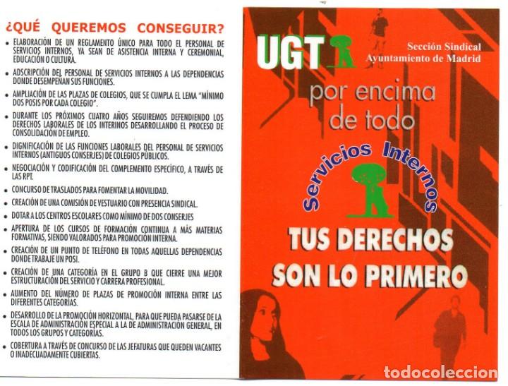 Coleccionismo calendarios: Calendario de Publicidad 2003 - UGT. (DIPTICO)