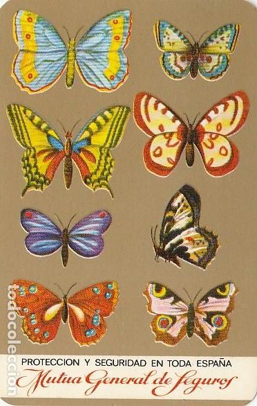 Colecionismo Calend&aacute;rios: CALENDARIO BOLSILLO - A&Ntilde;O 1977 - mutua general de seguros - espa&ntilde;a - mariposas
