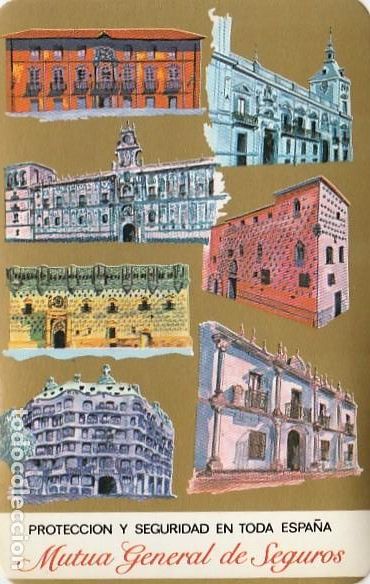 Colecionismo Calend&aacute;rios: CALENDARIO BOLSILLO - A&Ntilde;O 1981 - mutua general de seguros - espa&ntilde;a - edificios