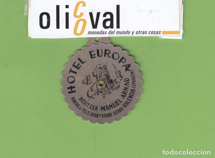 Coleccionismo calendarios: ETIQUETA HOTEL EUROPA VALENCIA CALENDARIO PERMANENTE 1940 A 1971 TEL 5CIFRAS EH3146
