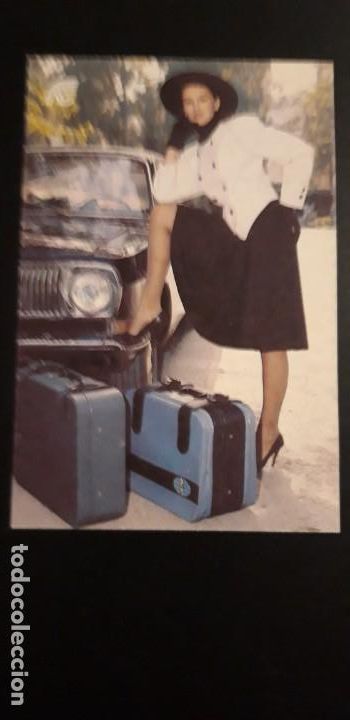 Coleccionismo Calendarios: 1 CALENDARIO DE ** CHICA CON MALETAS **.RUSO A&Ntilde;O 1992