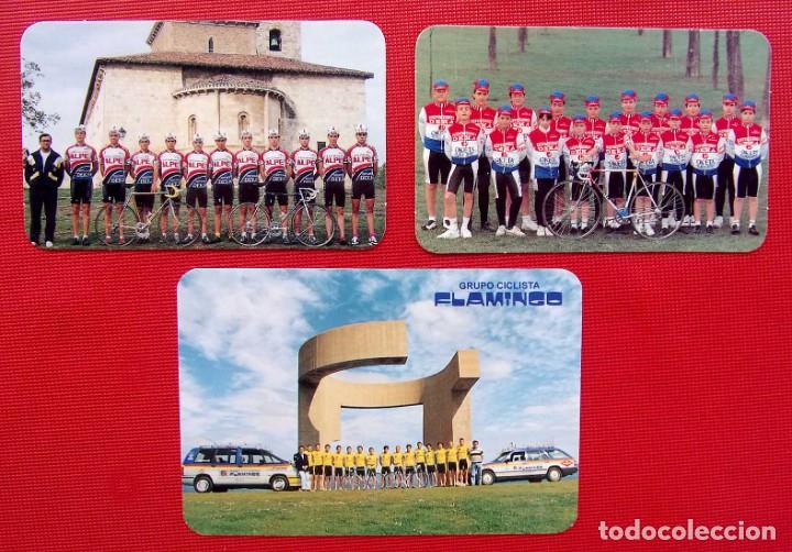 Coleccionismo calendarios: 3 CALENDARIOS. NO FOURNIER. EQUIPO CICLISTA DEKA. VITORIA. EQUIPO CICLISTA FLAMINGO. ASTURIAS.