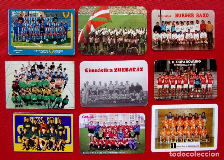 Coleccionismo calendarios: 9 CALENDARIOS. NO FOURNIER. F&Uacute;TBOL. VITORIA. SANTANDER. PAIS VASCO. A&Ntilde;OS 80 Y 90.