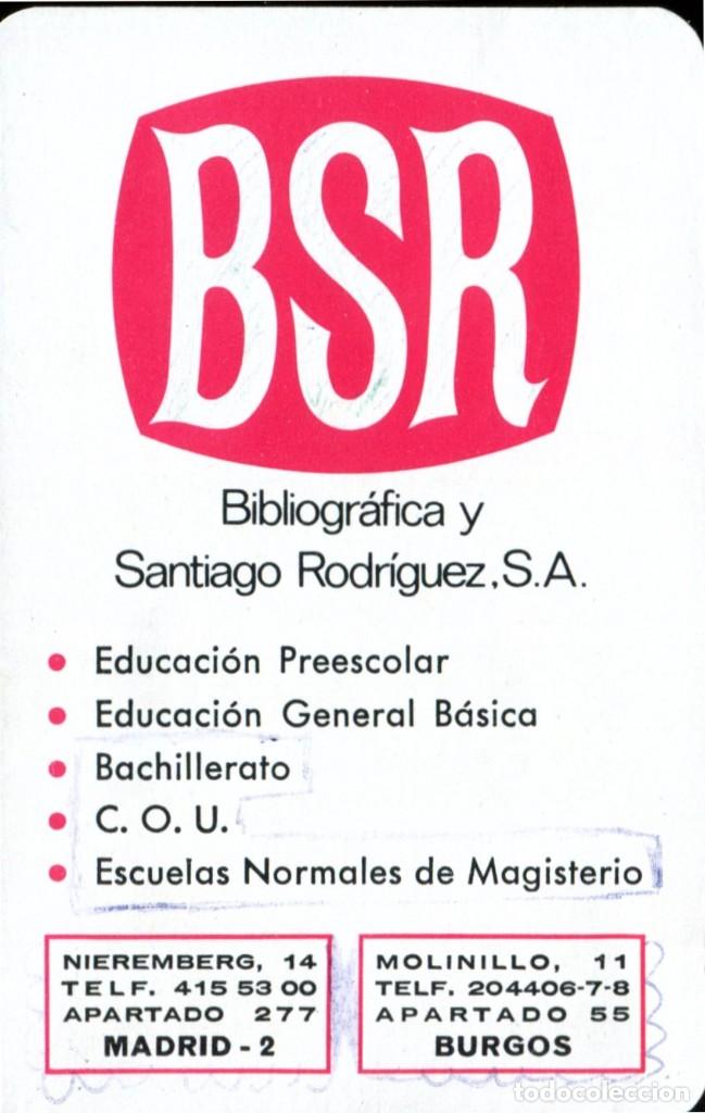 Coleccionismo calendarios: CALENDARIO FOURNIER. BSR. 1972