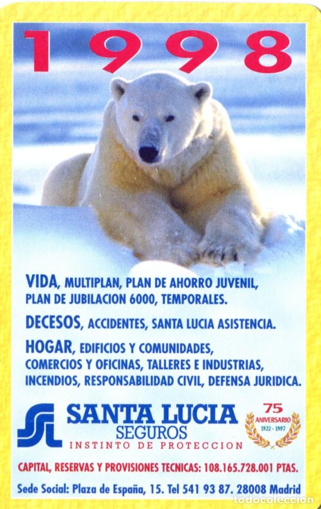 Coleccionismo calendarios: Calendario de bolsillo Fournier 1998 Santa Luc&iacute;a