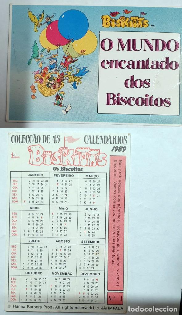 Coleccionismo calendarios: Hanna-Barbera - CALENDARIO EDITADO EN PORTUGAL - 1989 - BISKITAS - OS BISCOITOS - N&ordm; 1