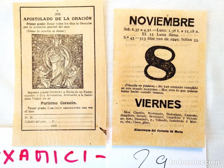 Coleccionismo calendarios: 1932 - DOS HOJAS DEL ALMANAQUE DEL CORAZ&Oacute;N DE MAR&Iacute;A - Foto 1