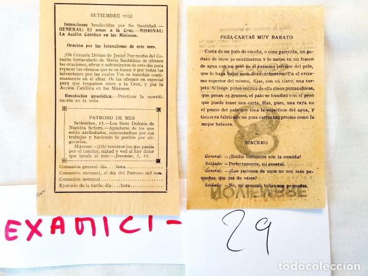 Coleccionismo calendarios: 1932 - DOS HOJAS DEL ALMANAQUE DEL CORAZ&Oacute;N DE MAR&Iacute;A - Foto 2