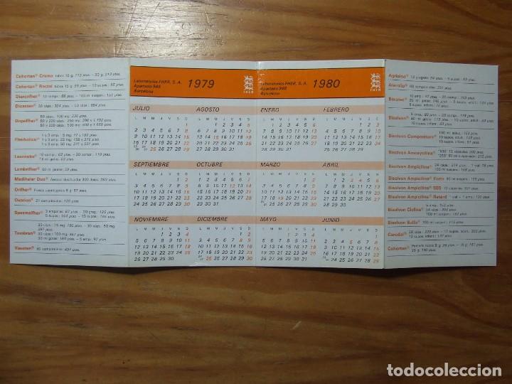 Coleccionismo calendarios: CALENDARIO 1979-1980, EDITADO POR LABORATORIOS FHER