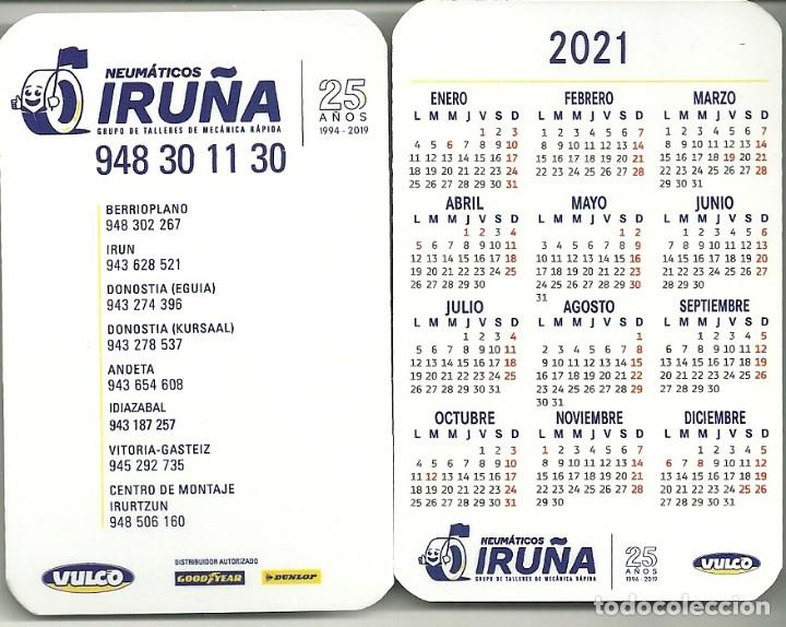 Coleccionismo calendarios: CALENDARIO PUBLICITARIO. NEUM&Aacute;TICOS IRU&Ntilde;A. A&Ntilde;O 2021