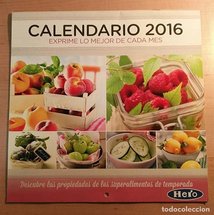 Colecionismo Calend&aacute;rios: Calendario para colgar a&ntilde;o 2016 - Publicidad HERO - 1 hoja por mes de 28cm x 28cm - Con descripci&oacute;n