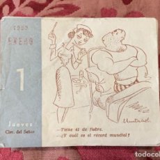 Coleccionismo Calendarios: TACO CALENDARIO 1953 . ILUSTRACIONES CON VIÑETAS DE MUNTAÑOLA .VITAMINAS PERLAMINAS A MASIVAS .