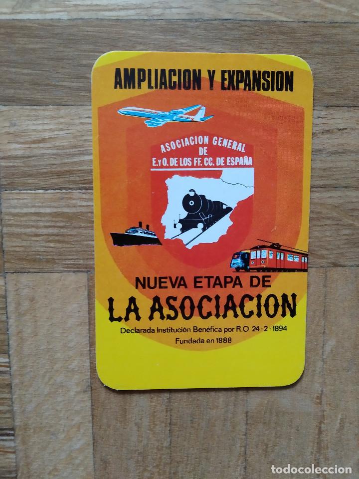 Coleccionismo calendarios: CALENDARIO PUBLICITARIO ASOCIACION GENERAL DE E.Y.O DE LOS FF.CC DE ESPA&Ntilde;A. FERROCARRIL.TRENES. 1975
