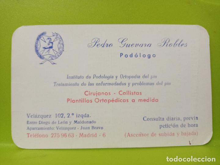 Coleccionismo calendarios: PODOLOGO PUBLICIDAD CALENDARIO 1970 PEDRO GUEVARA ROBLES CALLE VELAZQUEZ MADRID