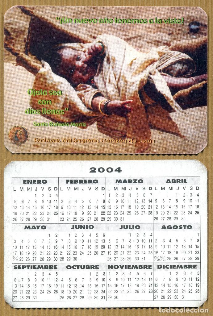 Coleccionismo Calendarios: Calendarios Bolsillo - ESCLAVAS DEL SAGRADO CORAZON DE JESUS 2004