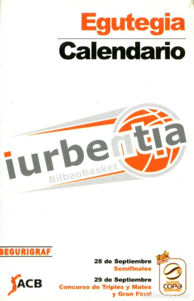 Coleccionismo calendarios: CALENDARIO BOLSILLO DOBLE. DEPORTE. BALONCESTO (IURBENTIA BILBAO BASKET) 2007 / 2008