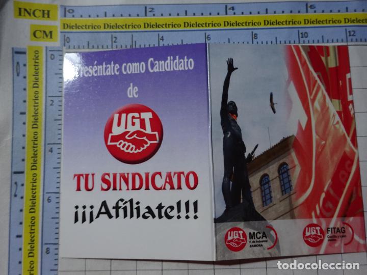 Collectionnisme Calendriers: CALENDARIO DE BOLSILLO POL&Iacute;TICO SINDICAL. A&Ntilde;O 2016. UGT ZAMORA