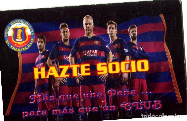 Coleccionismo calendarios: CALENDARIO PUBLICITARIO. F&Uacute;TBOL. BARCELONA. PE&Ntilde;A BARCELONISTA EL TRASTOLILLO. SANTANDER. A&Ntilde;O 2016