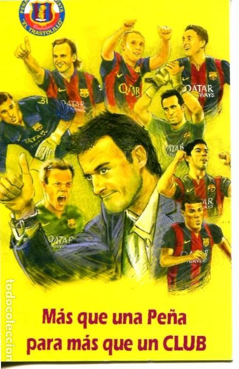 Coleccionismo calendarios: CALENDARIO PUBLICITARIO. F&Uacute;TBOL. BARCELONA. PE&Ntilde;A BARCELONISTA EL TRASTOLILLO. SANTANDER. A&Ntilde;O 2015