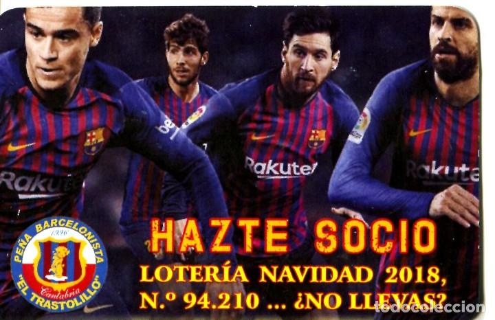 Coleccionismo calendarios: CALENDARIO PUBLICITARIO. F&Uacute;TBOL. BARCELONA. PE&Ntilde;A BARCELONISTA EL TRASTOLILLO. SANTANDER. A&Ntilde;O 2019