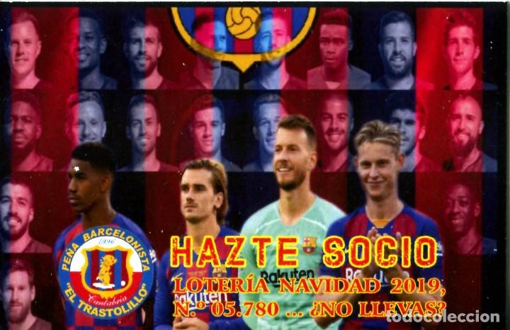 Coleccionismo calendarios: CALENDARIO PUBLICITARIO. F&Uacute;TBOL. BARCELONA. PE&Ntilde;A BARCELONISTA EL TRASTOLILLO. SANTANDER. A&Ntilde;O 2020